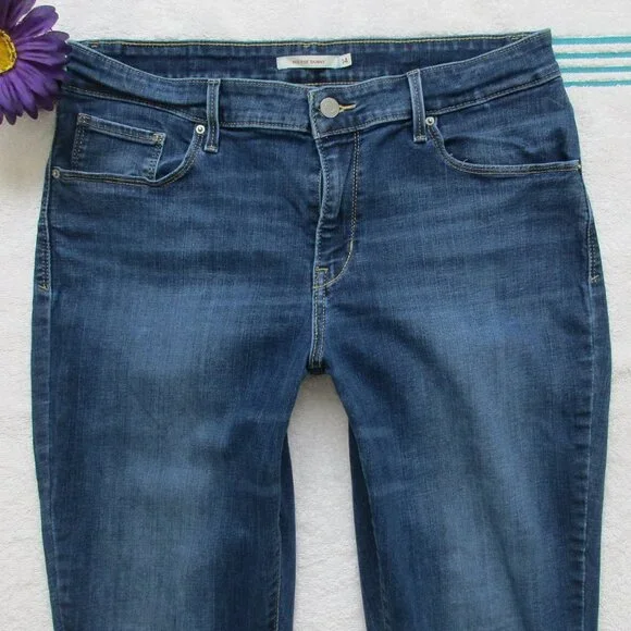 LEVI'S Jeans Size 14 Mid Rise Skinny Denim - Picture 3 of 11